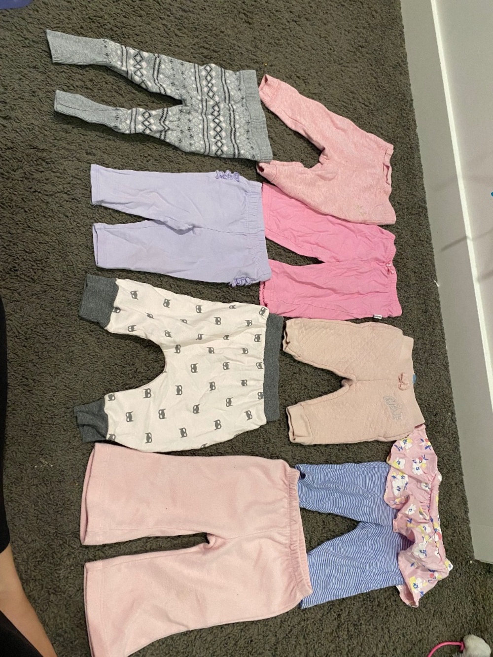 3-6m baby girl pants lot